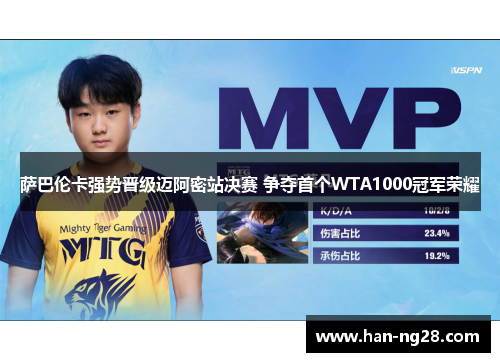 萨巴伦卡强势晋级迈阿密站决赛 争夺首个WTA1000冠军荣耀 萨巴伦卡强势晋级迈阿密站决赛 争夺首个WTA1000冠军荣耀